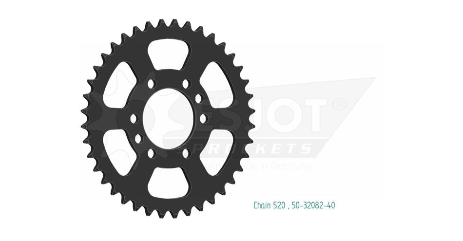 Bakdrev stål 520, 40T — Esjot 50-32082-40