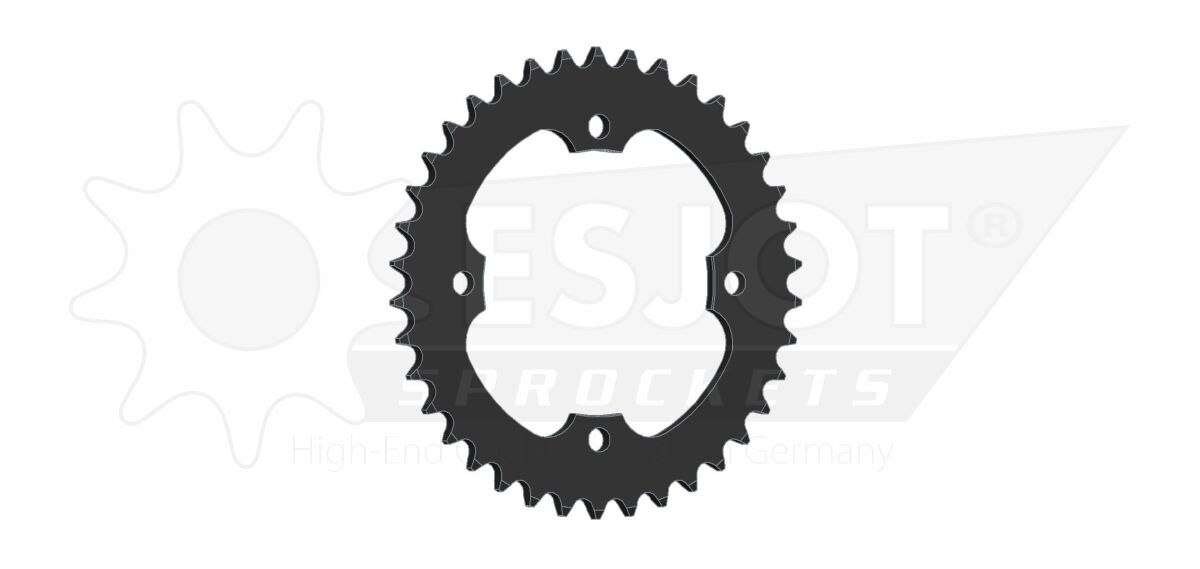 Bakdrev stål 520, 38T til Kymco KXR 250 2X4 — Esjot 50-32116-38