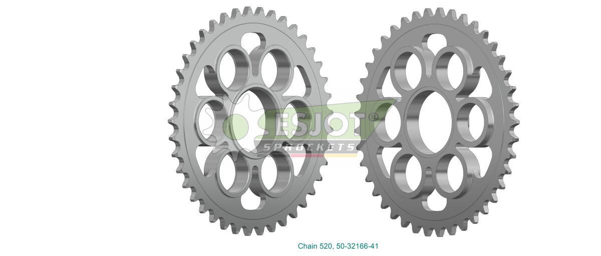 Bakdrev stål 520, 41T — Esjot 50-32166-41