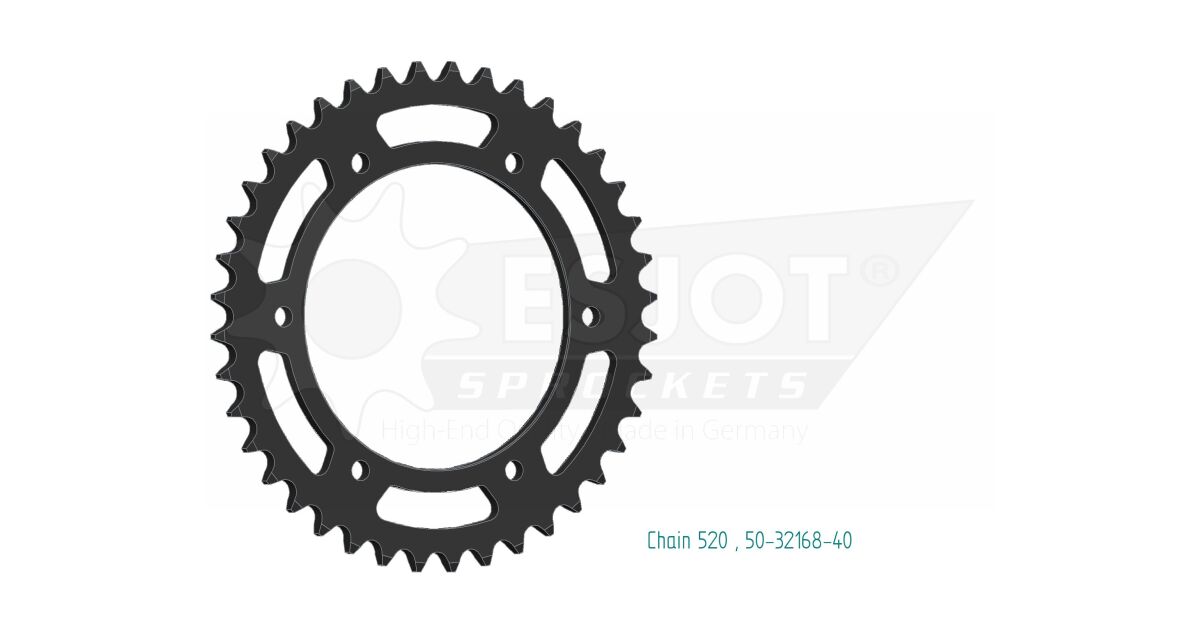 Bakdrev stål 520, 40T — Esjot 50-32168-40