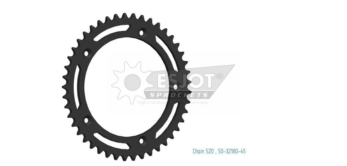 Bakdrev stål 520, 45T til Voge ADVENTURE 500 DS ABS — Esjot 50-32180-45