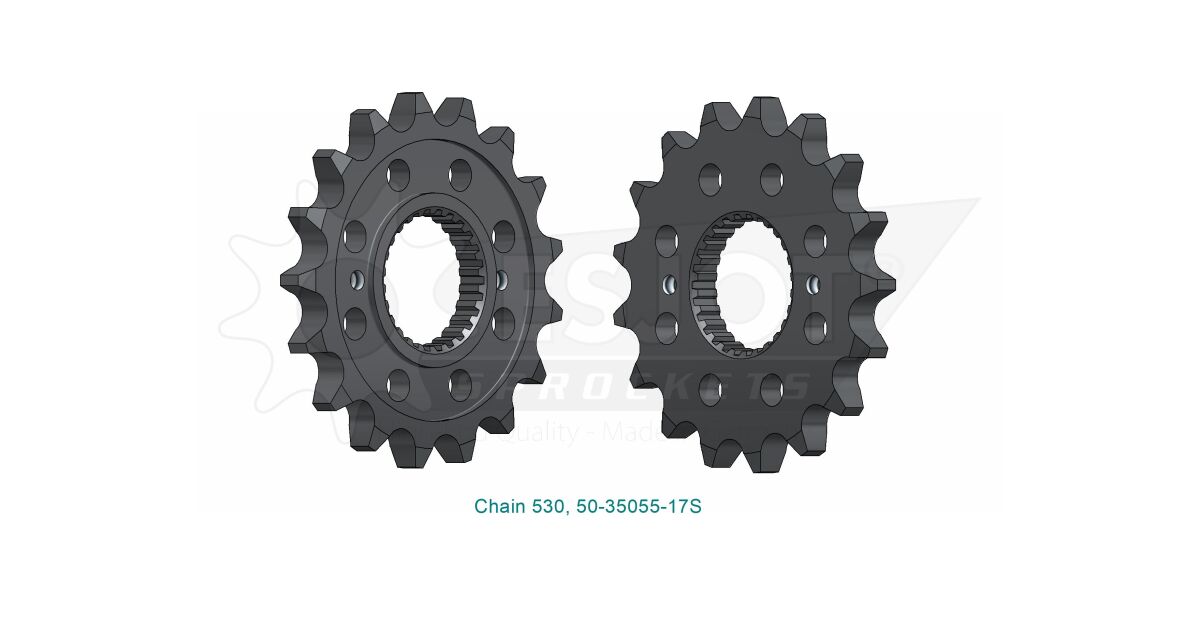 Fremdrev 530, 17T til Royal Enfield CONTINENTAL GT 535 EFI — Esjot 50-35055-17S