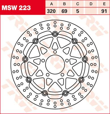 Bremseskiver gate, foran til Suzuki — TRW MSW223