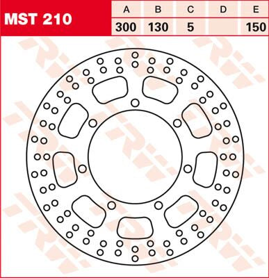 Bremseskiver gate, foran — TRW MST210