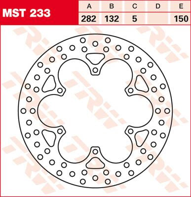 Bremseskiver gate, foran — TRW MST233