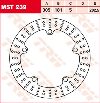 Bremseskiver gate, foran til BMW — TRW MST239