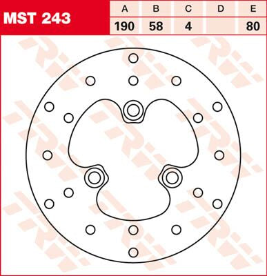 Bremseskiver gate, foran — TRW MST243