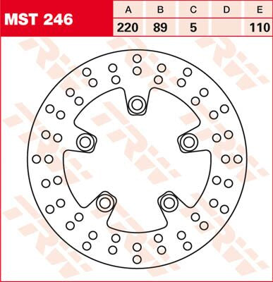Bremseskiver gate, bak til Suzuki — TRW MST246