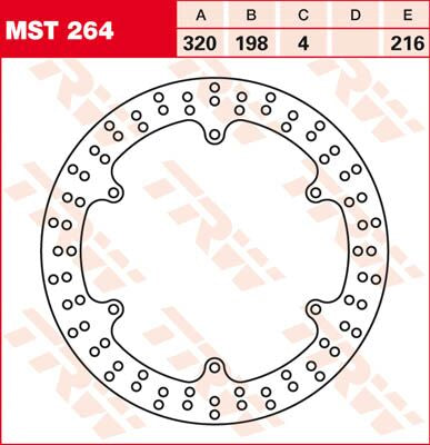 Bremseskiver gate, foran til Yamaha XJ 900 S — TRW MST264