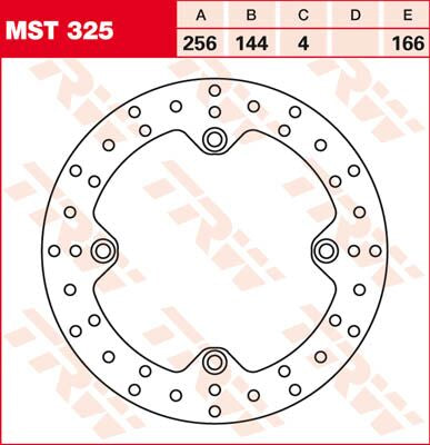 Bremseskiver gate, bak til Honda XL 1000 V — TRW MST325