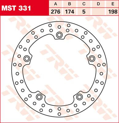 Bremseskiver gate, bak til BMW — TRW MST331