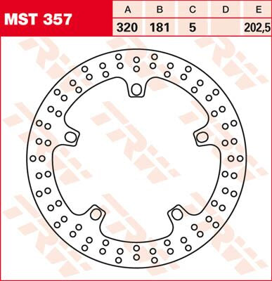 Bremseskiver gate, foran til BMW — TRW MST357