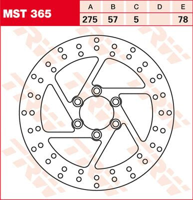 Bremseskiver gate, bak til Suzuki VS 1400 GLF — TRW MST365