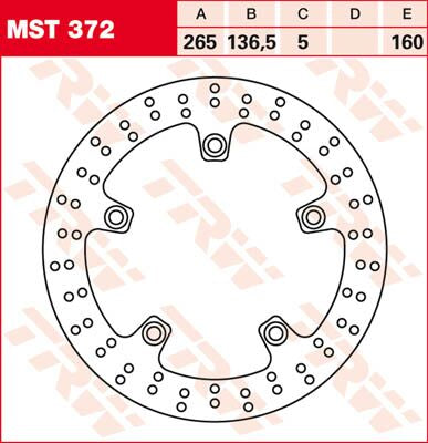 Bremseskiver gate, foran og bak — TRW MST372