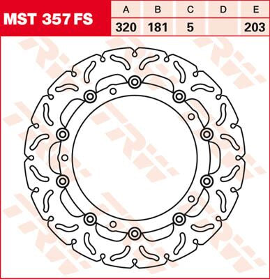 Bremseskiver gate, foran til BMW — TRW MST357FS