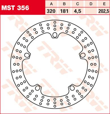 Bremseskiver gate, foran til BMW — TRW MST356