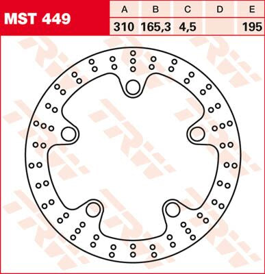 Bremseskiver gate, foran til Honda — TRW MST449