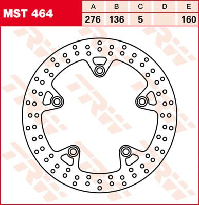 Bremseskiver gate, bak til BMW — TRW MST464