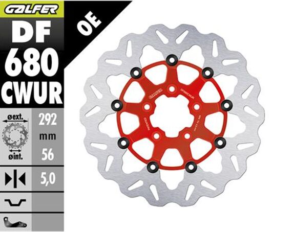 Bremseskiver gate, foran til Harley-Davidson — Galfer DF680CWUR