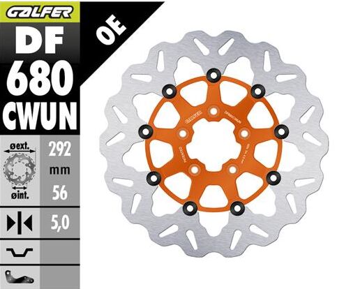 Bremseskiver gate, foran til Harley-Davidson — Galfer DF680CWUN