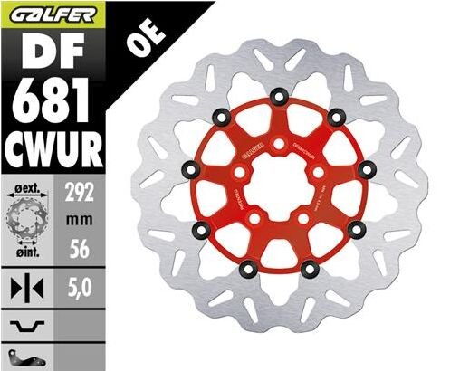 Bremseskiver gate, bak til Harley-Davidson — Galfer DF681CWUR