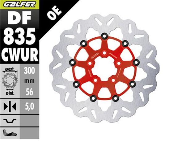 Bremseskiver gate, foran til Harley-Davidson — Galfer DF835CWUR