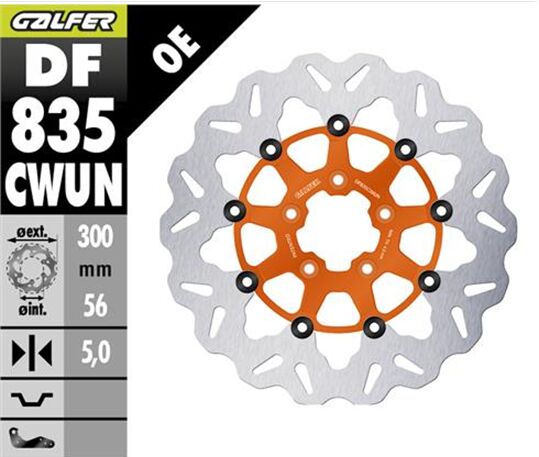 Bremseskiver gate, foran til Harley-Davidson — Galfer DF835CWUN