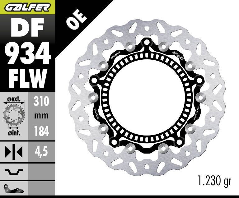 Bremseskiver gate, foran til Triumph TIGER SPORT 660 ABS — Galfer DF934FLW