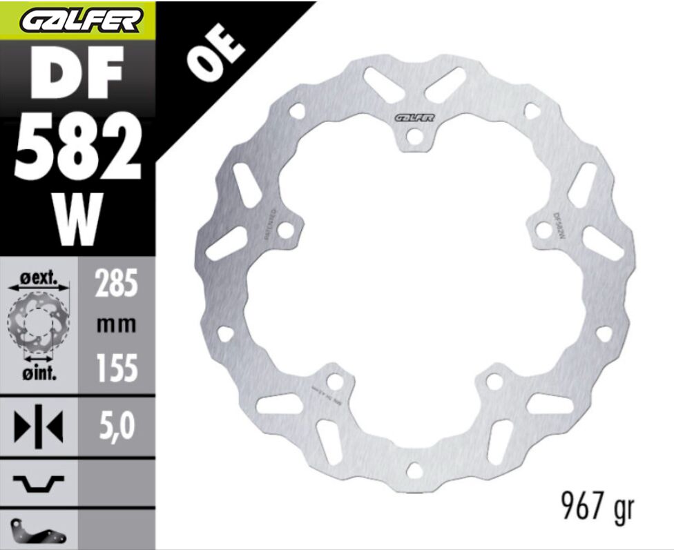 Bremseskiver gate, foran til KTM ENDURO 390 R ABS — Galfer DF582W