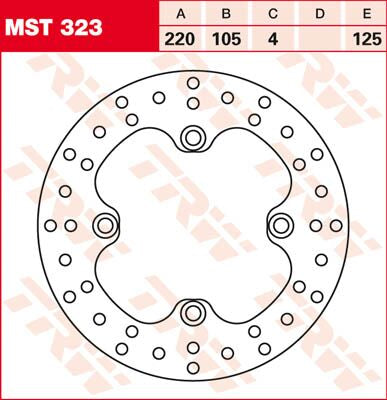 Bremseskiver offroad og ATV, bak — TRW MST323