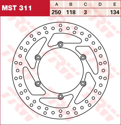 Bremseskiver offroad og ATV, foran — TRW MST311