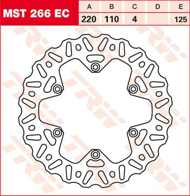 Bremseskiver offroad og ATV, bak — TRW MST266EC