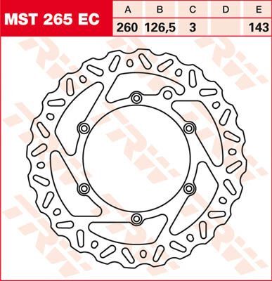 Bremseskiver offroad og ATV, foran — TRW MST265EC