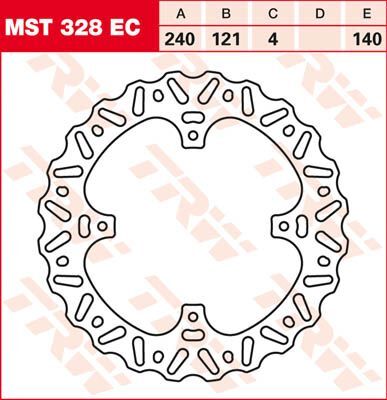 Bremseskiver offroad og ATV, bak til Honda — TRW MST328EC