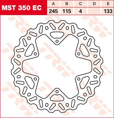 Bremseskiver offroad og ATV, bak til Yamaha — TRW MST350EC