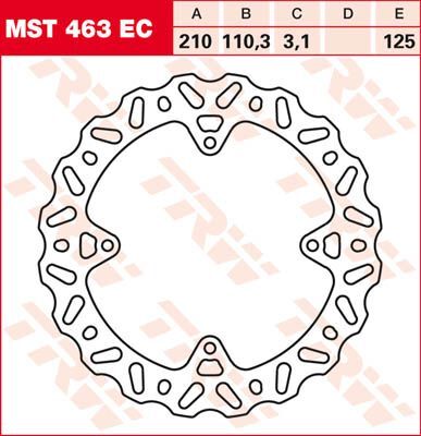 Bremseskiver offroad og ATV, bak til KTM — TRW MST463EC