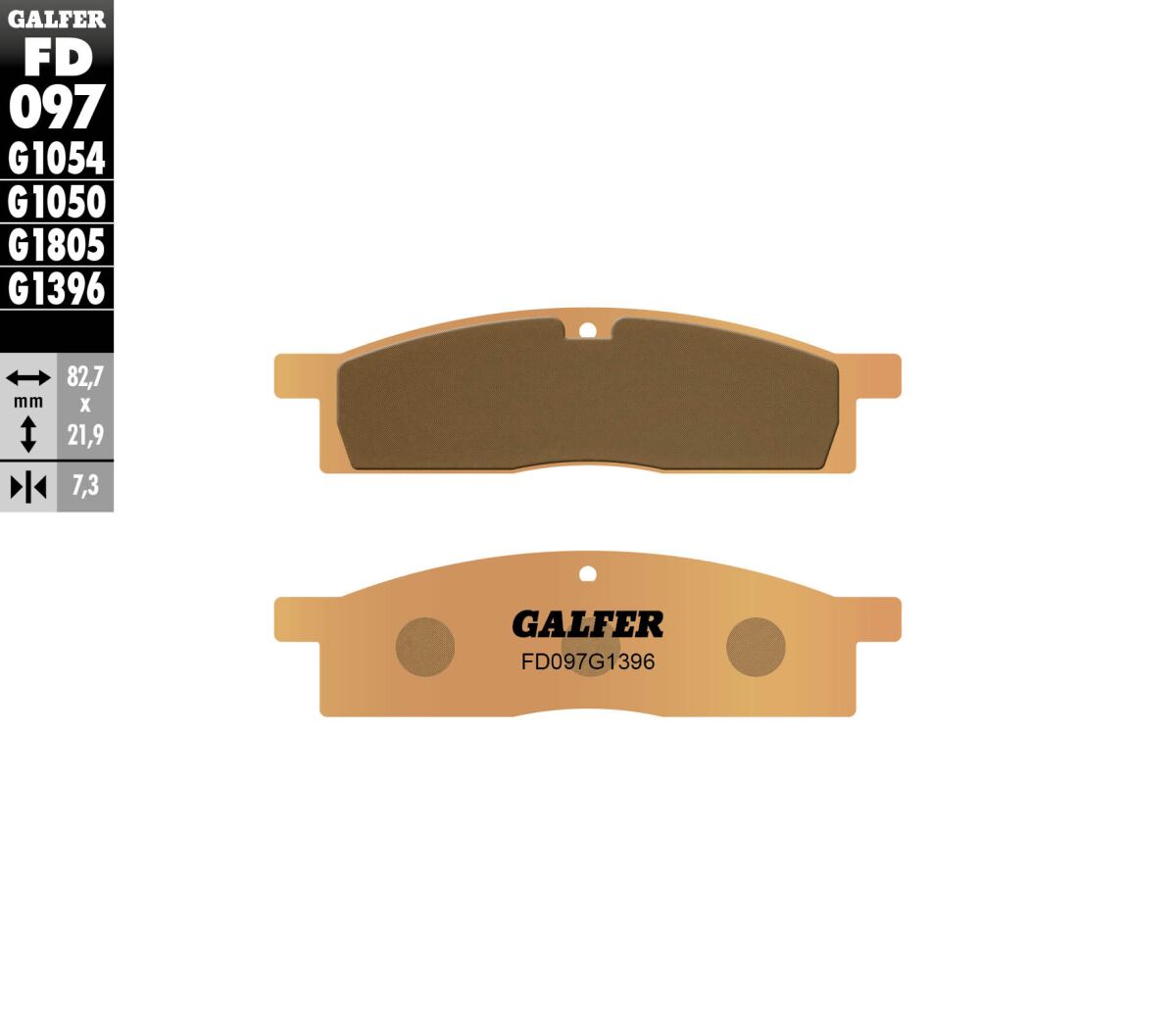 Bremseklosser sinter, foran til Yamaha — Galfer FD097G1396