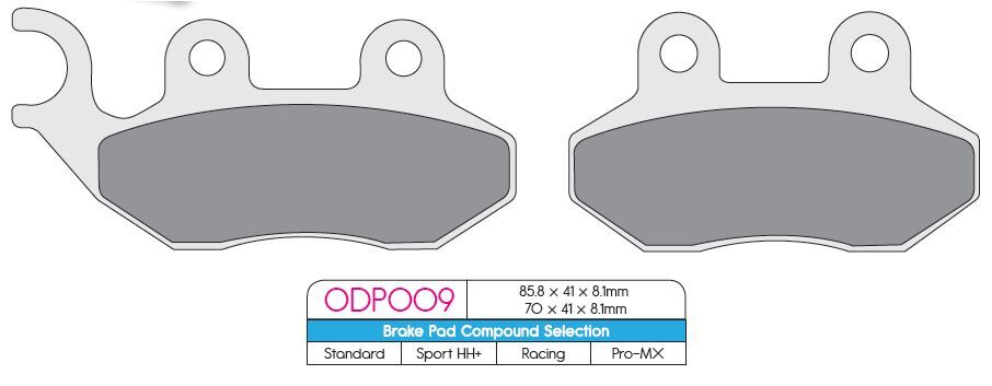 Bremseklosser organiske, foran — Dp Brakes ODP009