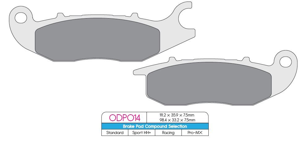 Bremseklosser organiske, foran — Dp Brakes ODP014