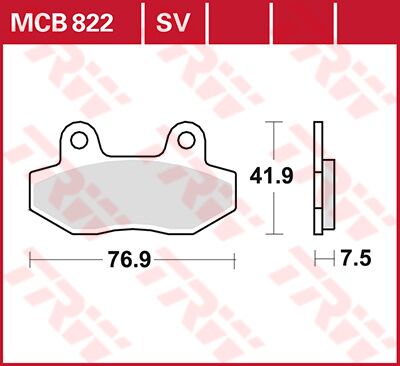 Bremseklosser organiske, foran — TRW MCB822