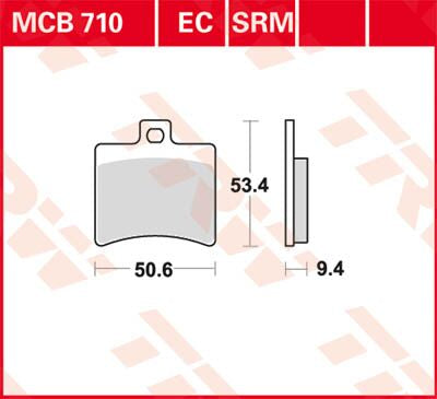 Bremseklosser organiske, bak — TRW MCB710