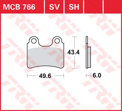 Bremseklosser organiske, foran — TRW MCB766