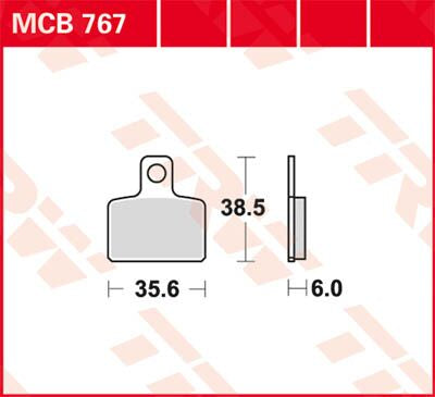 Bremseklosser organiske, foran — TRW MCB767