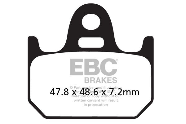 Bremseklosser organiske, bak til Yamaha TZ 250 — EBC 17200291