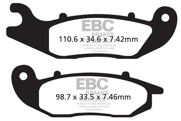 Bremseklosser karbon, foran — EBC 17200299