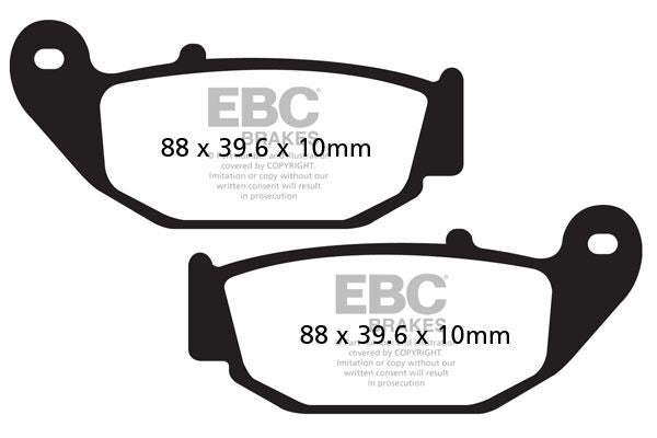 Bremseklosser organiske, bak — EBC 17200301