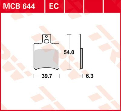 Bremseklosser organiske, foran — TRW MCB644EC