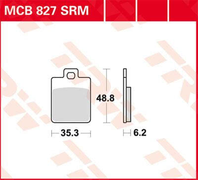 Bremseklosser organiske, foran — TRW MCB827