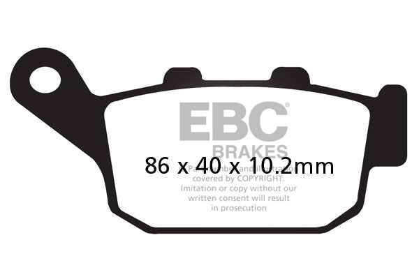 Bremseklosser organiske, bak — EBC 17200382
