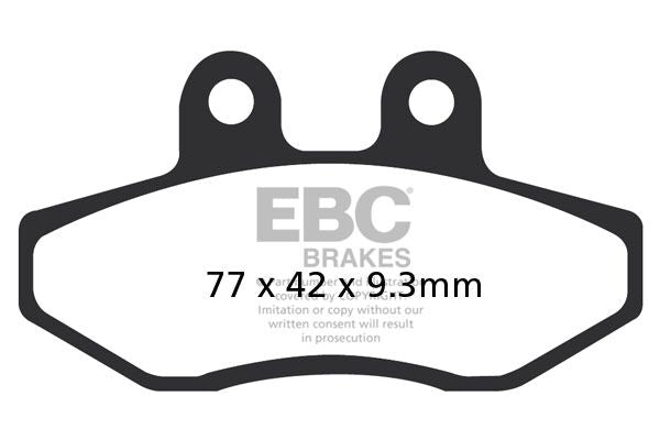 Bremseklosser organiske, foran — EBC 17200391